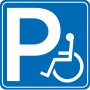 駐車場案内標識・標示・看板イラスト［駐車場マーク角Ｐ（優先駐車場）］（90×90）